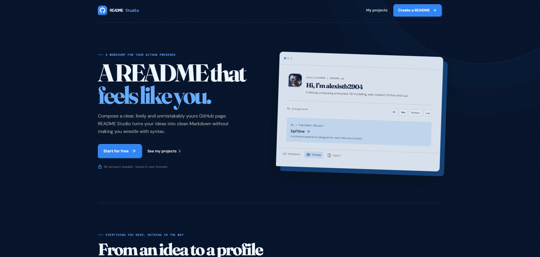 README Studio composer placeholder