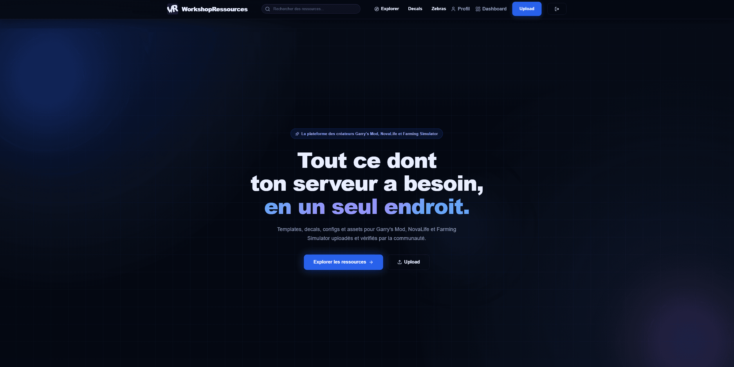 WorkshopRessources home page